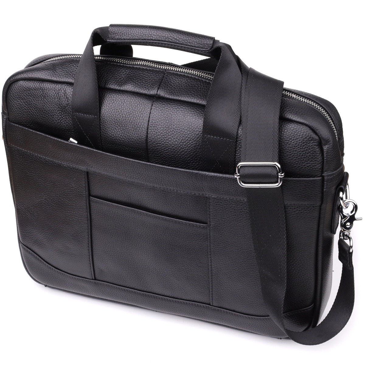 Діловий портфель для чоловіків із натуральної шкіри Vintage 23039 Чорний, фото 1
