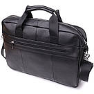 Діловий портфель для чоловіків із натуральної шкіри Vintage 23039 Чорний, фото 2