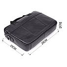 Діловий портфель для чоловіків із натуральної шкіри Vintage 23039 Чорний, фото 3