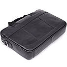 Діловий портфель для чоловіків із натуральної шкіри Vintage 23039 Чорний, фото 6