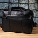 Діловий портфель для чоловіків із натуральної шкіри Vintage 23039 Чорний, фото 10