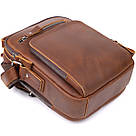 Чоловіча ділова сумка з ручкою для перенесення в руці з натуральної шкіри Vintage 23033 Коричневий, фото 5