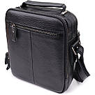 Ділова чоловіча сумка з ручкою для перенесення в руці з натуральної шкіри Vintage 23034 Чорний, фото 2