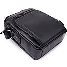 Ділова чоловіча сумка з ручкою для перенесення в руці з натуральної шкіри Vintage 23034 Чорний, фото 5