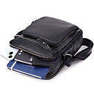 Ділова чоловіча сумка з ручкою для перенесення в руці з натуральної шкіри Vintage 23034 Чорний, фото 9