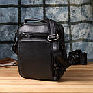 Ділова чоловіча сумка з ручкою для перенесення в руці з натуральної шкіри Vintage 23034 Чорний, фото 10