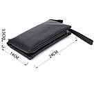 Чоловічий клатч із натуральної шкіри Vintage 23035 Чорний, фото 3