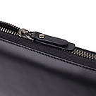 Чоловічий клатч із натуральної шкіри Vintage 23035 Чорний, фото 6