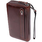 Чоловічий клатч із натуральної шкіри Vintage 23064 Коричневий, фото 2