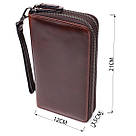 Чоловічий клатч із натуральної шкіри Vintage 23064 Коричневий, фото 3
