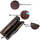 Чоловічий клатч із натуральної шкіри Vintage 23064 Коричневий, фото 4