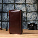 Чоловічий клатч із натуральної шкіри Vintage 23064 Коричневий, фото 9