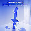 Подвійний вібратор з анальним стоппером Chisa Kissen Ritter синій, фото 7
