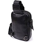 Сумка-слінг для чоловіків з натуральної шкіри Vintage 22955 Чорний, фото 2