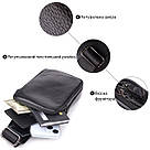 Сумка-слінг для чоловіків з натуральної шкіри Vintage 22955 Чорний, фото 4