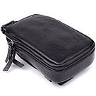 Сумка-слінг для чоловіків з натуральної шкіри Vintage 22955 Чорний, фото 5