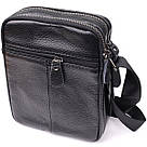 Чоловічі сумки на плече з натуральної шкіри Vintage 23020 Чорний, фото 2