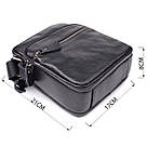 Чоловічі сумки на плече з натуральної шкіри Vintage 23020 Чорний, фото 3