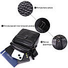 Чоловічі сумки на плече з натуральної шкіри Vintage 23020 Чорний, фото 4