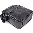 Чоловічі сумки на плече з натуральної шкіри Vintage 23020 Чорний, фото 5