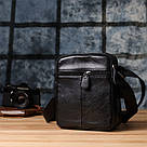 Чоловічі сумки на плече з натуральної шкіри Vintage 23020 Чорний, фото 10