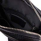 Компактна чоловіча сумка на плече з натуральної шкіри Vintage 23021 Чорний, фото 7