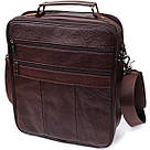 Чоловіча сумка з ручкою для перенесення в руці з натуральної шкіри Vintage 23024 Коричневий, фото 2