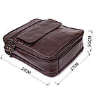 Чоловіча сумка з ручкою для перенесення в руці з натуральної шкіри Vintage 23024 Коричневий, фото 3