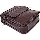 Чоловіча сумка з ручкою для перенесення в руці з натуральної шкіри Vintage 23024 Коричневий, фото 5