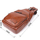 Чоловіча сумка через плече з натуральної шкіри Vintage 23049 Рудий, фото 3