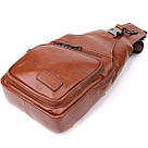Чоловіча сумка через плече з натуральної шкіри Vintage 23049 Рудий, фото 5