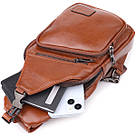 Чоловіча сумка через плече з натуральної шкіри Vintage 23049 Рудий, фото 8