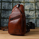 Чоловіча сумка через плече з натуральної шкіри Vintage 23049 Рудий, фото 9