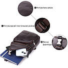 Сумка через плече з натуральної шкіри Vintage 23050 Коричневий, фото 4