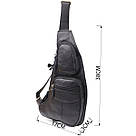 Сумка для чоловіків з великою кількістю кишень із натуральної шкіри Vintage 22957 Чорний, фото 3