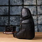 Сумка для чоловіків з великою кількістю кишень із натуральної шкіри Vintage 22957 Чорний, фото 9