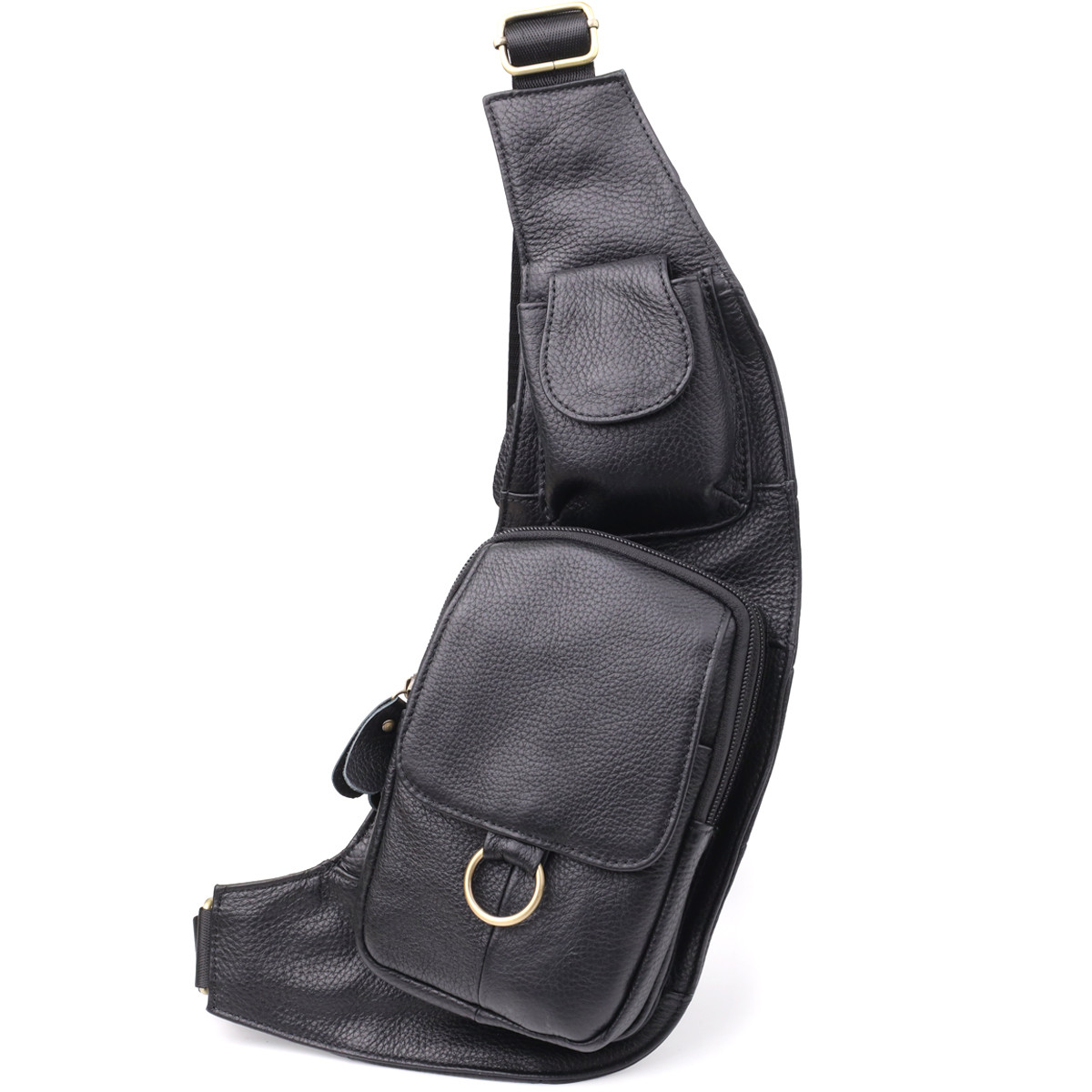 Сумка через плече з натуральної шкіри Vintage 22958 Чорний, фото 1