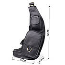 Сумка через плече з натуральної шкіри Vintage 22958 Чорний, фото 3