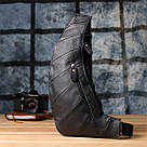 Сумка через плече з натуральної шкіри Vintage 22958 Чорний, фото 10