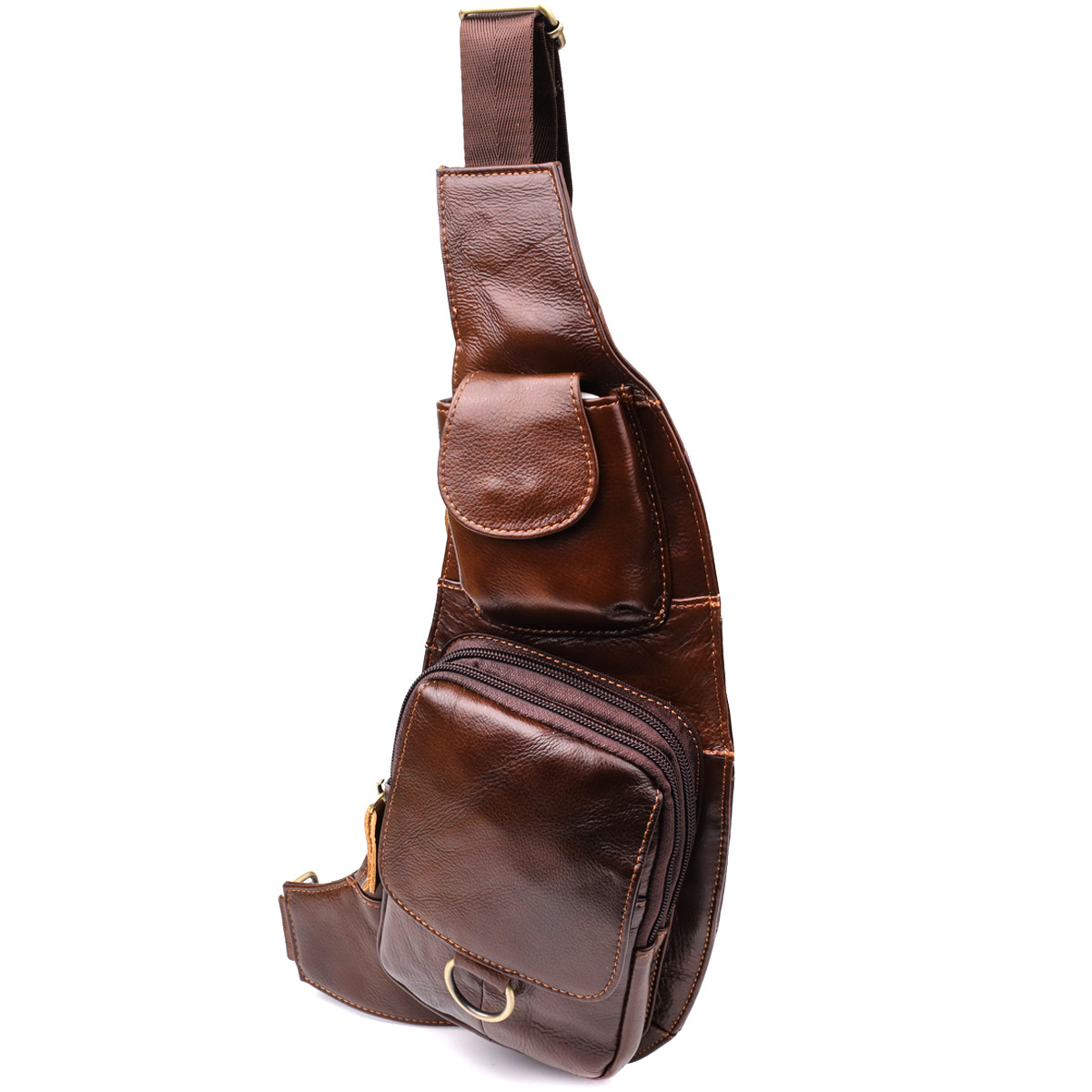 Чоловіча сумка через плече Vintage 22959 Коричневий, фото 1
