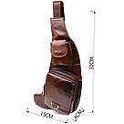 Чоловіча сумка через плече Vintage 22959 Коричневий, фото 3