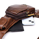 Чоловіча сумка через плече Vintage 22959 Коричневий, фото 7