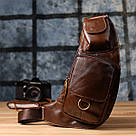 Чоловіча сумка через плече Vintage 22959 Коричневий, фото 9