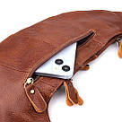 Чоловіча сумка з великою кількістю кишень із натуральної шкіри Vintage 22963 Коричневий, фото 7