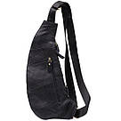 Чоловіча сумка через плече із зернистої натуральної шкіри Vintage 22964 Чорний, фото 2