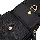 Чоловіча сумка через плече із зернистої натуральної шкіри Vintage 22964 Чорний, фото 5