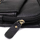 Чоловіча сумка через плече із зернистої натуральної шкіри Vintage 22964 Чорний, фото 7