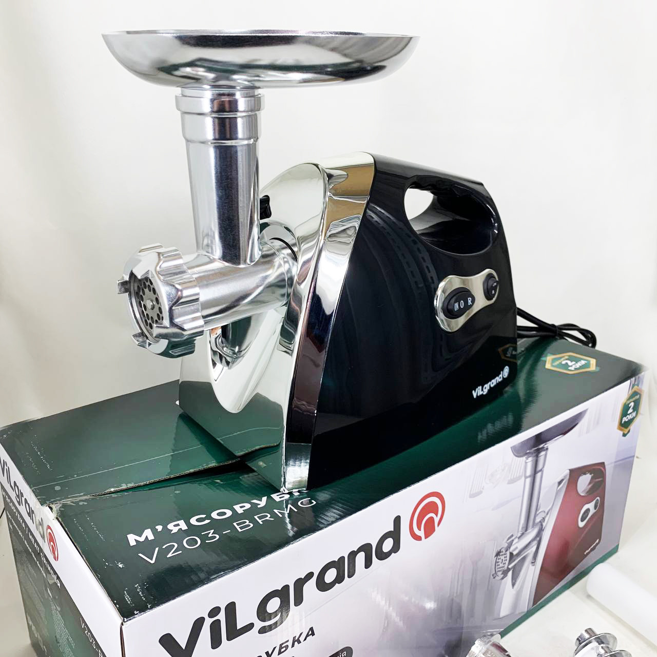 М'ясорубка насадка для приготування ковбас ViLgrand V203-BRMG 2000 Вт, М'ясорубка для DF-582 професійної кухні, фото 1