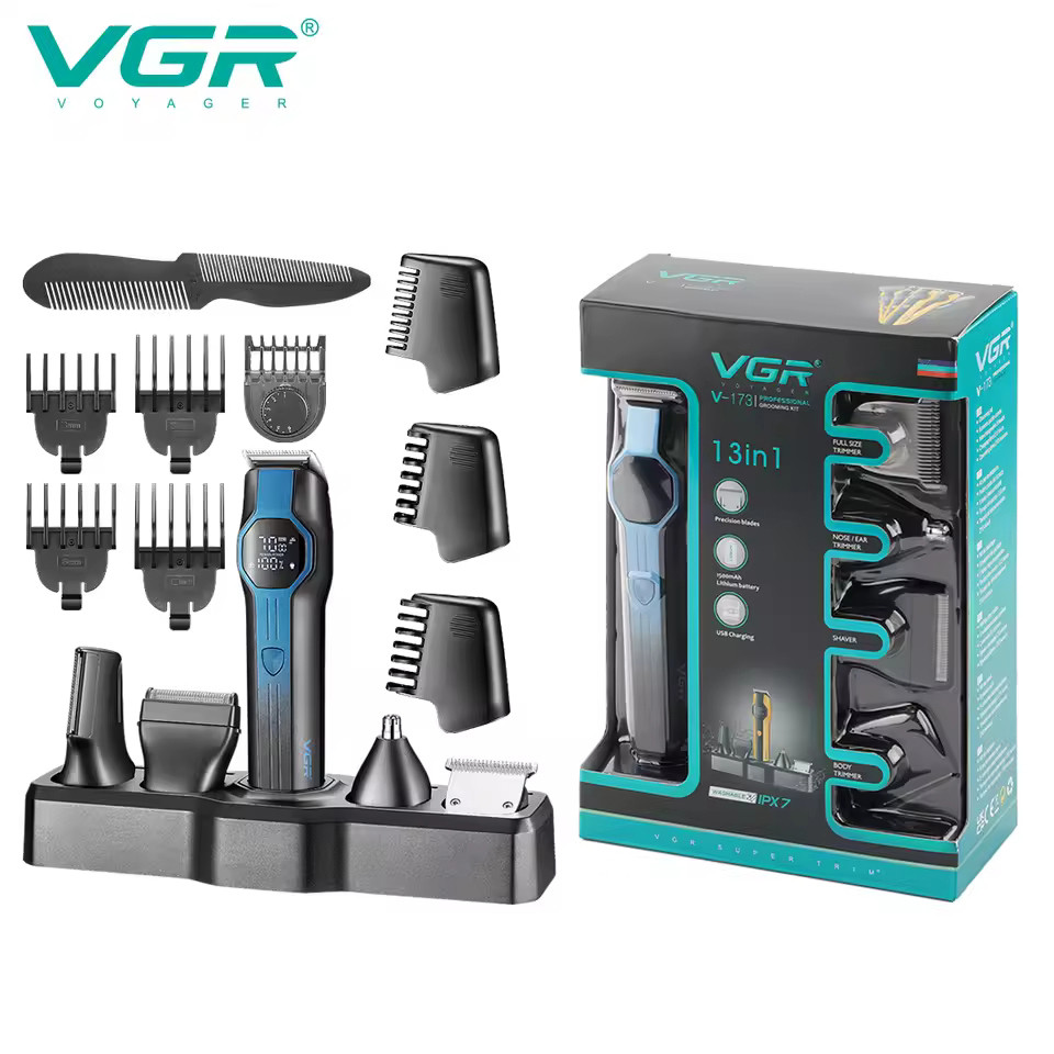 Набір для стрижки VGR V-173 BLUE 13 HN-997 в 1, фото 1