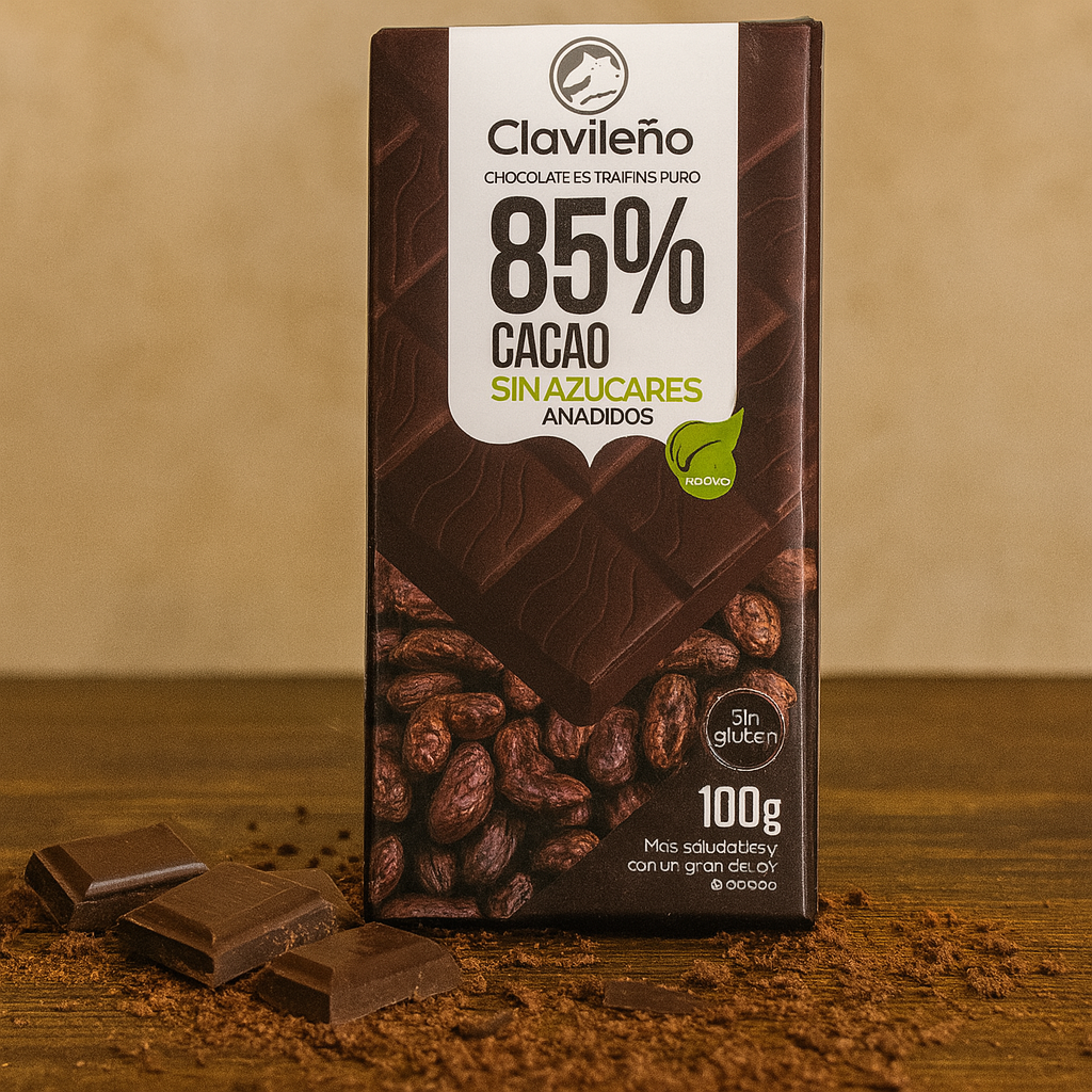 Чорний шоколад 🍫 Clavileno 85% 100 гр. Іспанія, фото 1